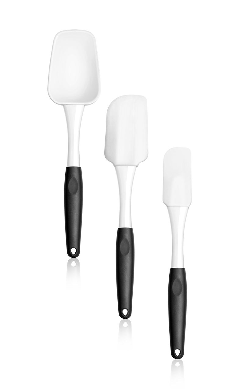 Artaste 43082 Non-Stick Silicone Spatula Set with Rubber Handle, 3-Piece - Image 1